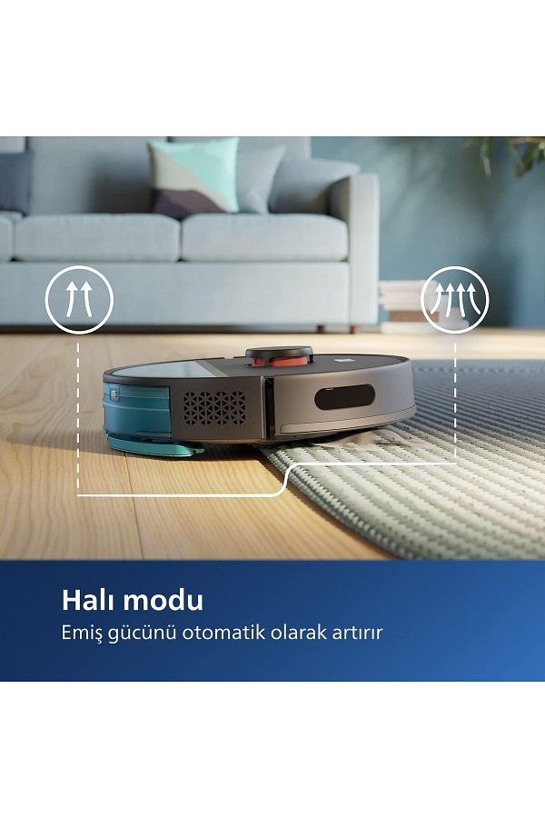 Philips Aqua Islak Ve Kuru Premium Temizlik Robot Süpürge, 230dk Uzun Çalışma, Ultra Emiş Gücü - Görsel 6