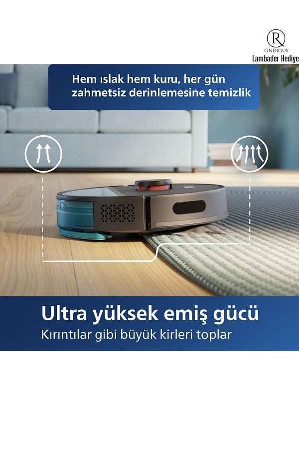 Philips Aqua Islak Ve Kuru Premium Temizlik Robot Süpürge, 230dk Uzun Çalışma, Ultra Emiş Gücü