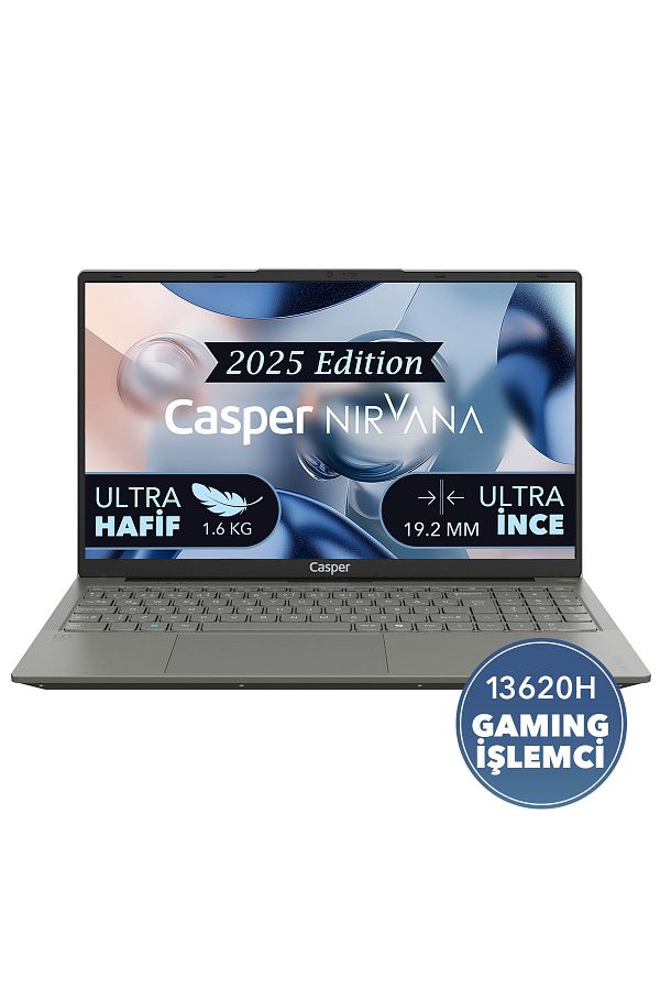 CASPER Nirvana X600.1362-DF00A-G-F Intel Core i7-13620H 32GB RAM 1TB NVMe SSD W11H 15.6" Laptop
