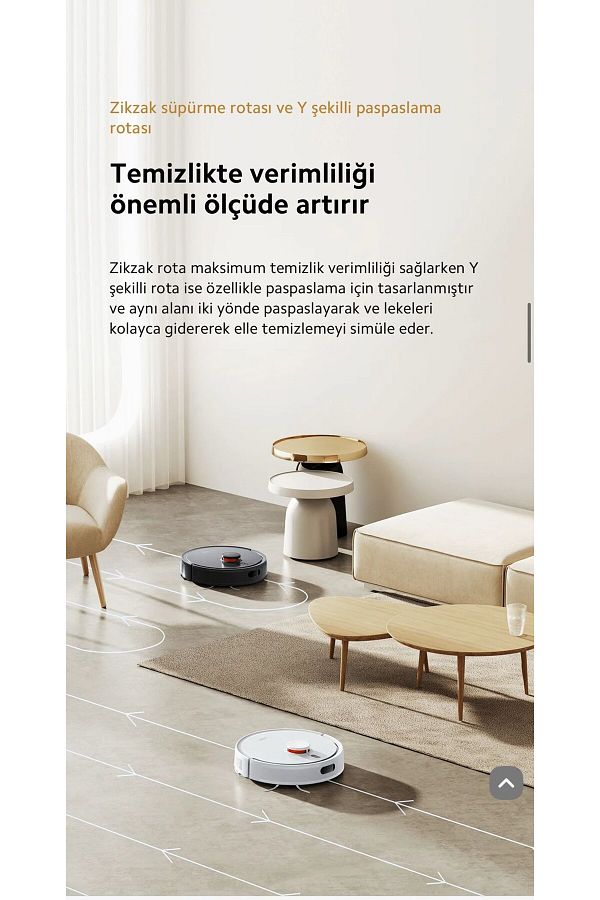 Xiaomi Halı, Parke Veya Sert Zemin 5000pa Wifi Ve Sesli Kontrol Özellikli Akıllı Robot Süpürge S20 - Görsel 4