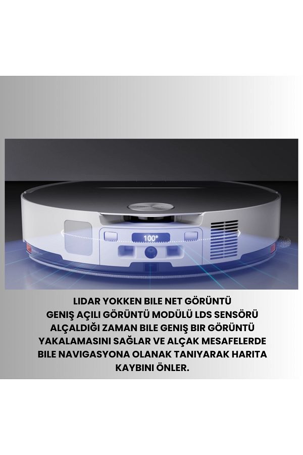 Roborock Yeni Uyarlanabilir Rota Algoritması Ultrasonik Halı Algılama Akıllı Robot Süpürge - Görsel 2