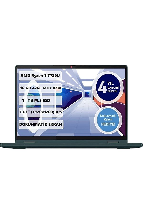 LENOVO Yoga 6 Amd Ryzen 7 7730u 16gb 1tb Ssd Windows 11 Pro 13.3" Wuxga 13abr8w11 - Görsel 2