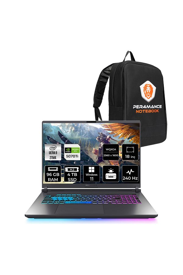 ASUS ROG Strix G18 Ultra 9 275HX 96GB 4TB SSD RTX5070Ti/12GB 140W 240HZ 18'' 2.5K W11P Gaming Lapt