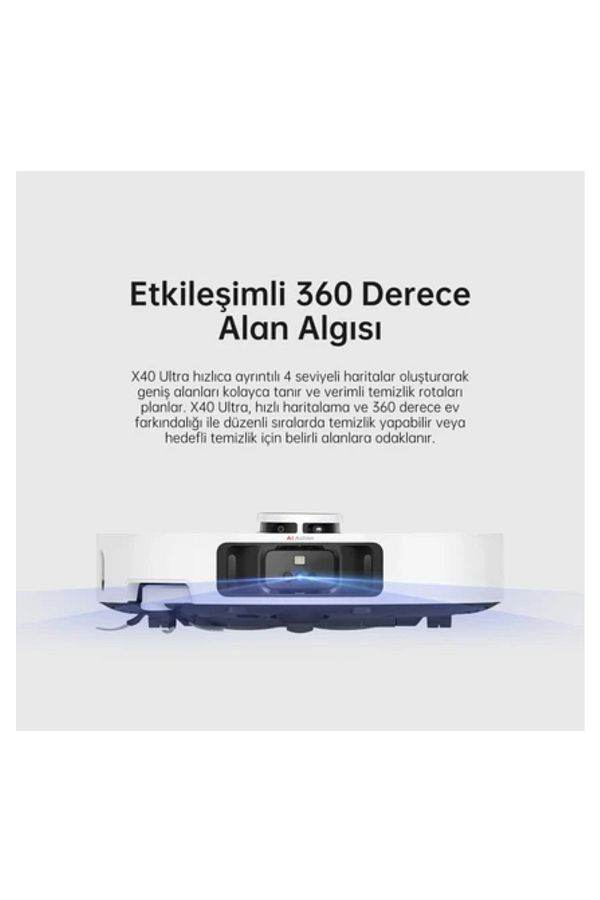Roborock 12000Pa emiş gücüyle Ultra Robot Süpürge Beyaz - Görsel 4