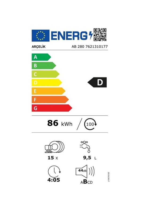 Arçelik AB 285 8 Programlı 15 Kişilik Premium Ankastre Bulaşık Makinesi - Görsel 7