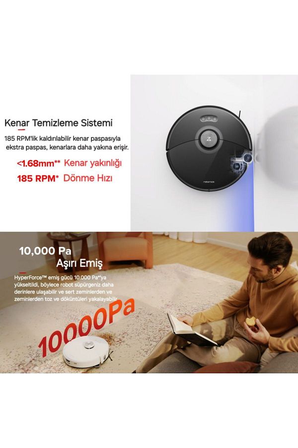 Roborock Ultra Premium Lüks Silme Fonksiyonlu ve Kaldırılabilir Paspaslı Robot Süpürge, - Görsel 4