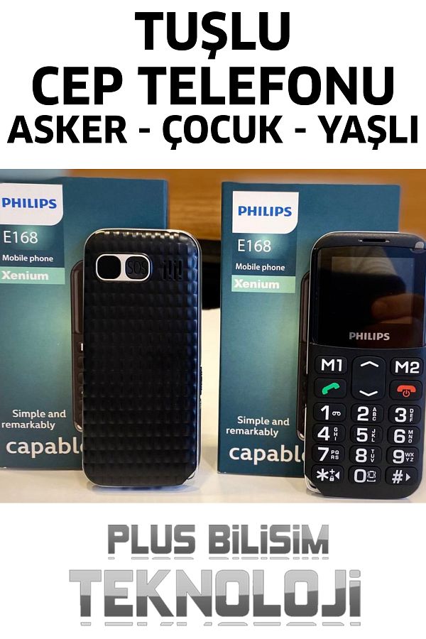 Philips Tuşlu Cep Telefonu Asker, Yaşlı, Çocuk Büyük Harfler, Hızlı Arama, Type C Şarj, El Feneri - Görsel 2