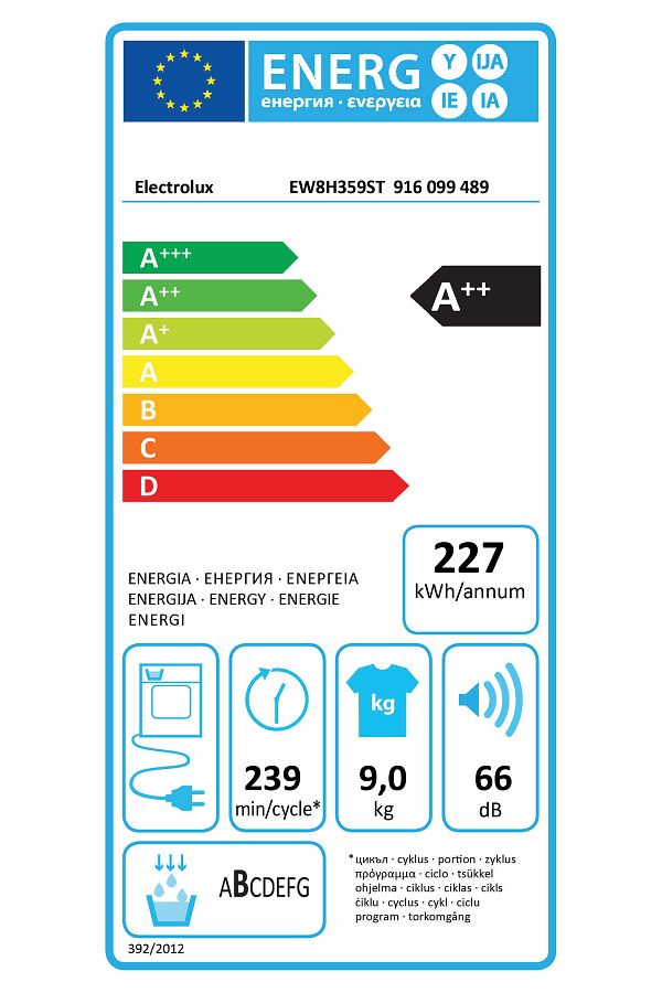 Electrolux EW8H359ST 800 Serisi DelicateCare System 9 kg A++ Inverter Isı Pompalı Kurutma Makinesi - Görsel 13