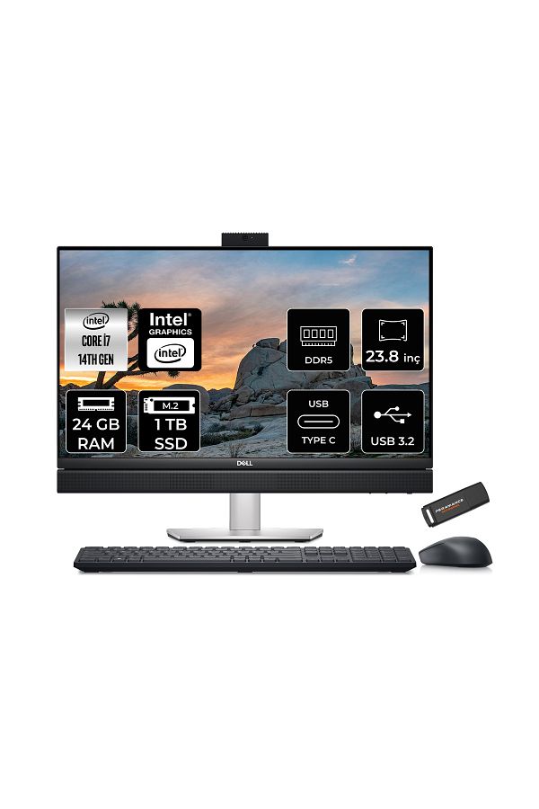Dell Optiplex 7420 Plus i7 14700 24GB DDR5 1TB SSD UHD Graphics 770 23.8" FHD FDOS All in One PC