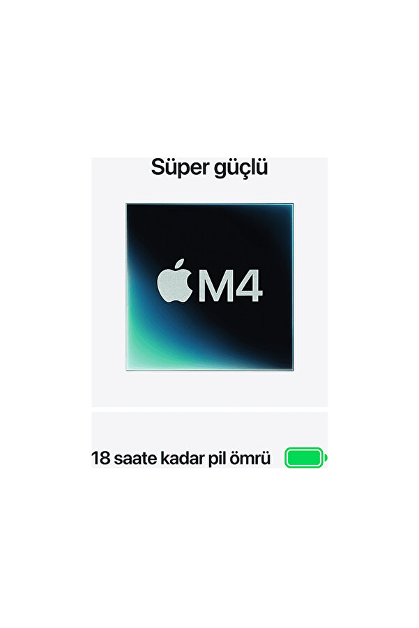 Apple MW133TU/A/MacBook Air/Apple M4 İşlemci (10 Çekirdek CPU-10 Çekirdek GPU)/16GB RAM/512GB SSD/13 - Görsel 4
