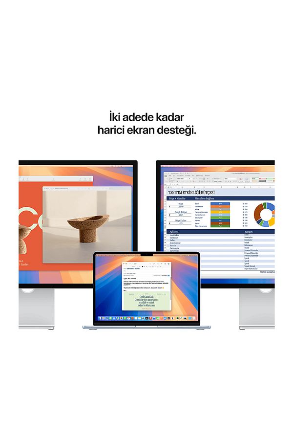 Apple MW0X3TU/A/MacBook Air/Apple M4 İşlemci (10 Çekirdek CPU-10 Çekirdek GPU)/16GB RAM/512GB SSD/13 - Görsel 8