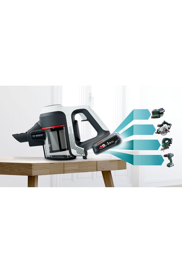 Bosch Dik Süpürge Bcs61113 Şarjlı Süpürge, Unlimited 6, Beyaz - Görsel 4
