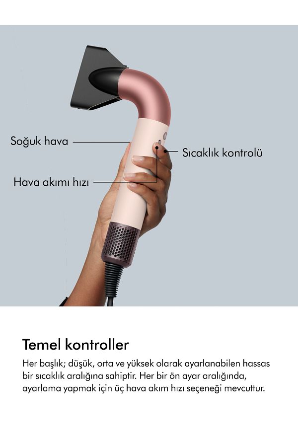 DYSON Supersonic r™ saç kurutma makinesi Kıvırcık+Bukleli (Ceramic Pink) - Görsel 5