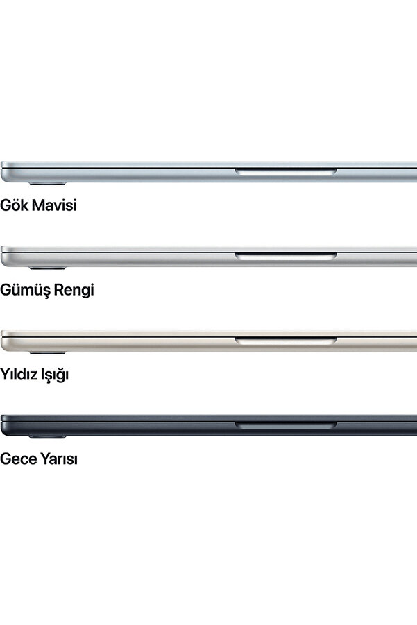 Apple MW133TU/A/MacBook Air/Apple M4 İşlemci (10 Çekirdek CPU-10 Çekirdek GPU)/16GB RAM/512GB SSD/13 - Görsel 3