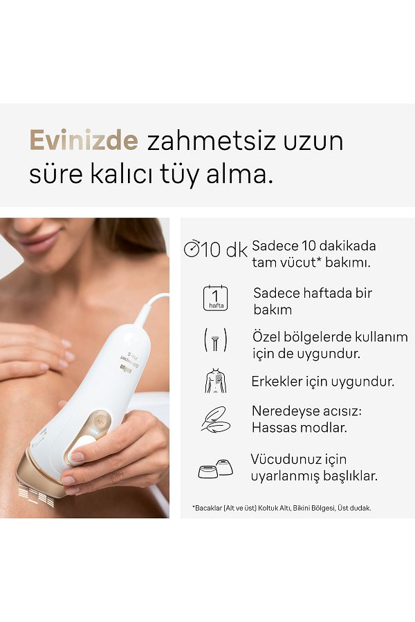 Braun IPL Silk·expert Pro 5, Evde Tüy Alma, Çanta, Venus Tıraş Makinesi, 2 Başlık ile, PL5146 - Görsel 5
