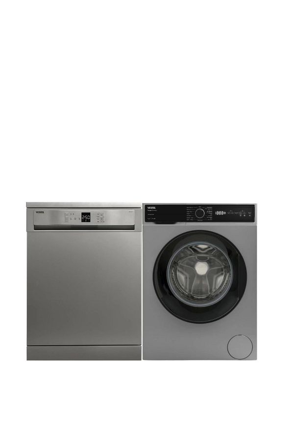 VESTEL 2'li Inoks Beyaz Eşya Seti1(CMI 97302 G ÇAMAŞIR BM 3121 G BULAŞIK)