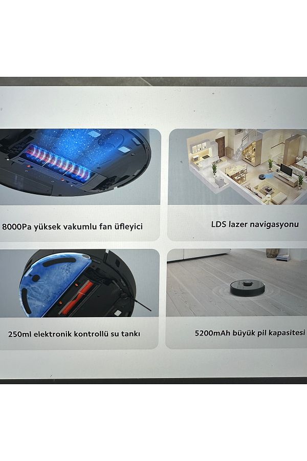 Xiaomi 8000pa Ultra Emiş Güçlü Üstün Performanslı Turbolu Süpürge - Yüksek Performanslı Sensörler - Görsel 7