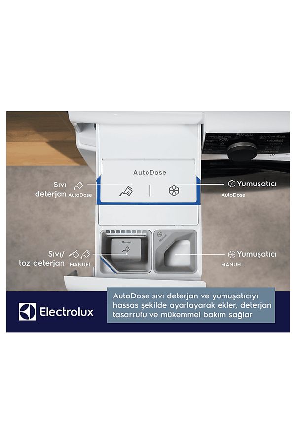 Electrolux EW8W7607AT 800 Serisi UltraCare 11 kg Yıkama 7 kg Kurutma 1600 Devir AutoDose Wi-Fi Kurut - Görsel 6