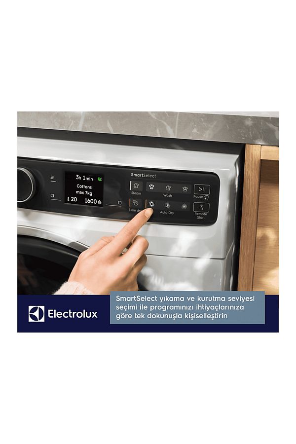 Electrolux EW8W7607AT 800 Serisi UltraCare 11 kg Yıkama 7 kg Kurutma 1600 Devir AutoDose Wi-Fi Kurut - Görsel 3