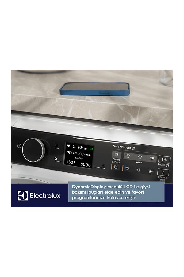 Electrolux EW8W7607AT 800 Serisi UltraCare 11 kg Yıkama 7 kg Kurutma 1600 Devir AutoDose Wi-Fi Kurut - Görsel 2
