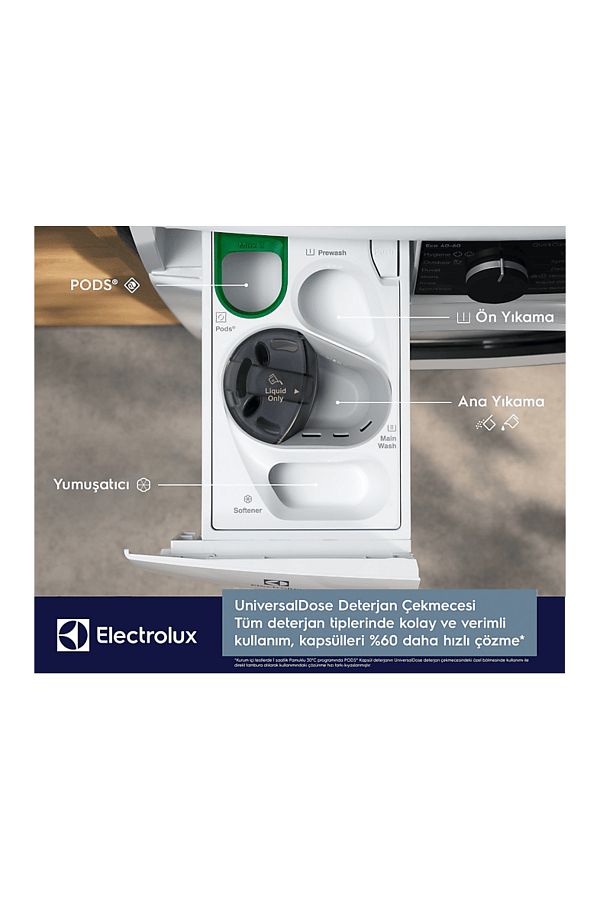 Electrolux EW7W4602QT 700 Serisi 11/7kg 1600 Devir Buharlı Wi-Fi Kurutmalı Çamaşır Makinesi - Görsel 7