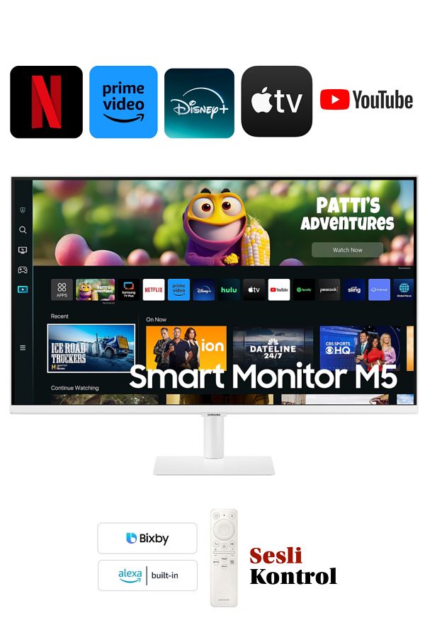 Samsung M5 Serisi 32" 4 Ms 60 Hz Full Hd Va Led Akıllı Monitör-televizyon
