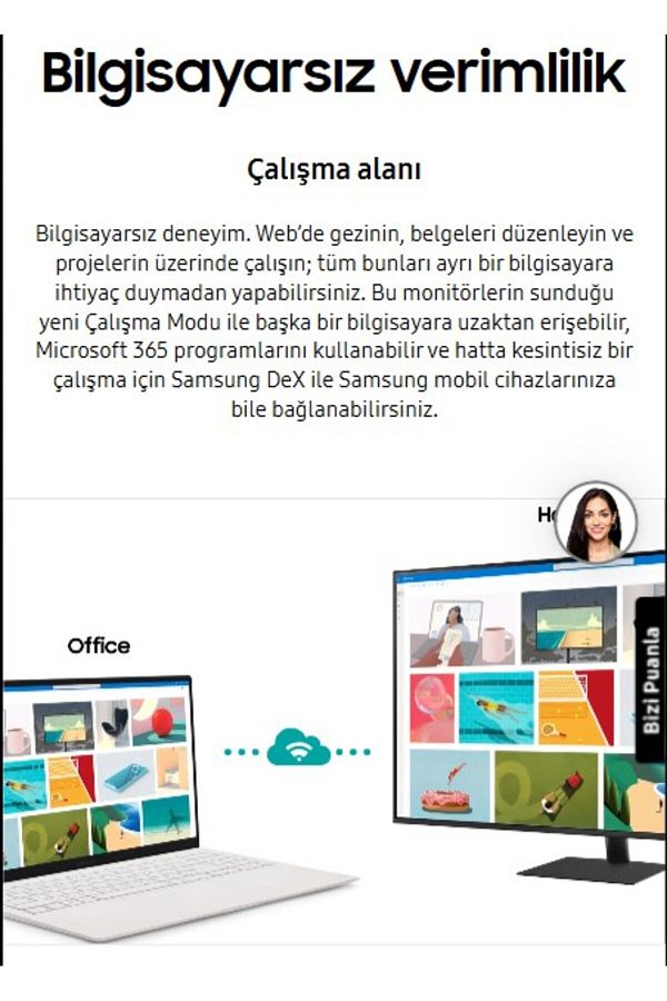 Samsung Kablosuz Klavye + SAMSUNG 109 EKRAN 43"  Wi-fi kablosuz Görüntü Aktarım Akıllı Monitör-TV - Görsel 2