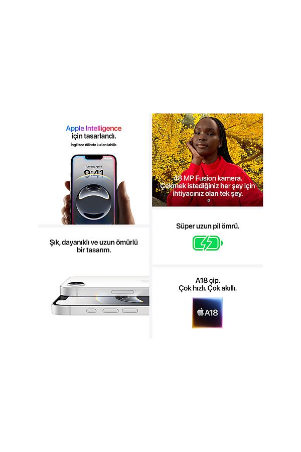Apple MD274TU/A iPhone 16e 512GB Akıllı Telefon Beyaz - Görsel 6