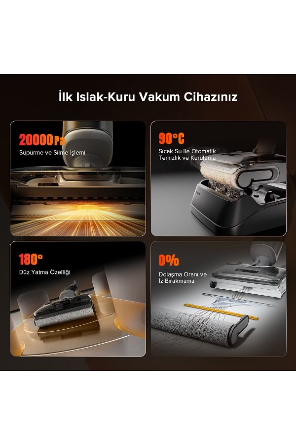 Roborock F25 RT Islak Kuru Akıllı Dikey Süpürge - Görsel 3