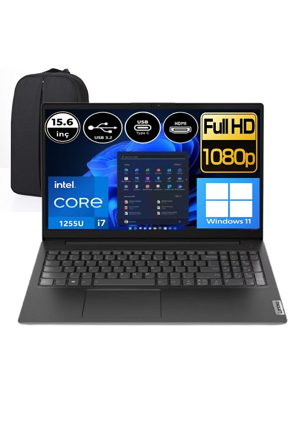 LENOVO V15 G3 Intel Core I7-1255U 24 GB RAM 2 TB SSD Win11 Pro 15.6" FHD 82TT00C6TXEP2 + EP Çanta