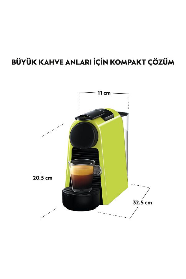 Nespresso D30 Green Essenza Mini Espresso Kahve Makinesi,Yeşil - Görsel 3