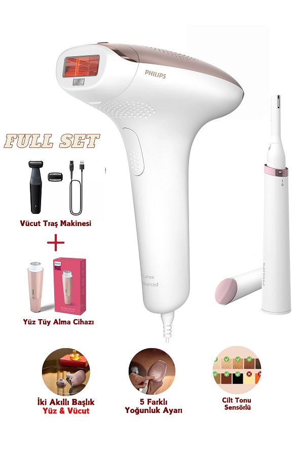 Philips Lumea Prestige Ipl Lazer Bakım Cihazı, Yüz & Vücut 2 Ayrı Başlıklı Full Bakım Seti