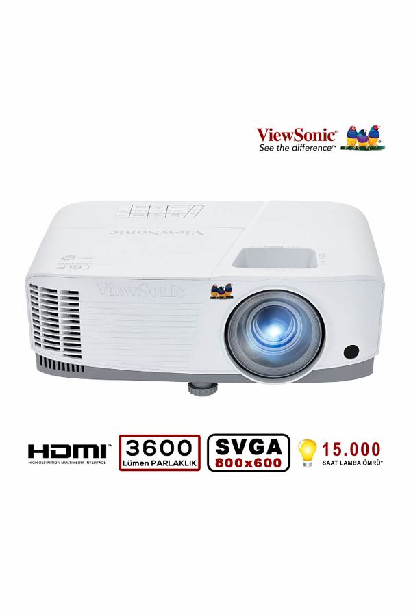 ViewSonic Pa503s 3800 Ansilümen 800x600 Svga 3d Dlp Projeksiyon Cihazı