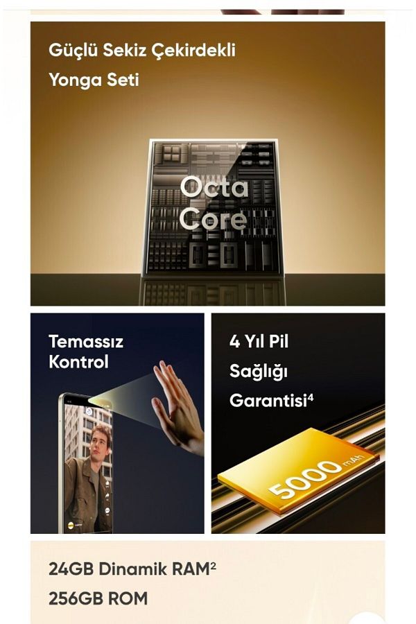 Realme C61 8gb 256gb Yeşil Cep Telefonu ( Türkiye Garantili) - Görsel 7
