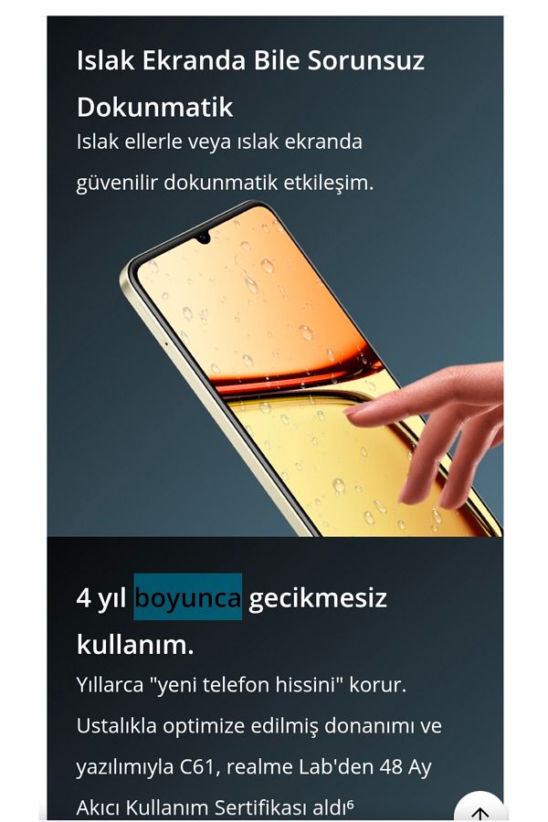Realme C61 8gb 256gb Yeşil Cep Telefonu ( Türkiye Garantili) - Görsel 6