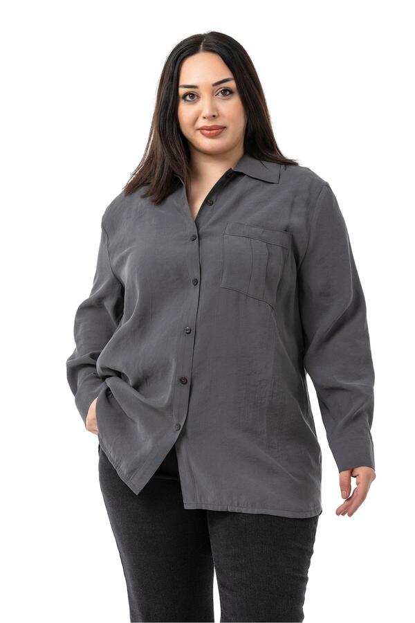 Chest Single-pocket Shirt — Anthracite