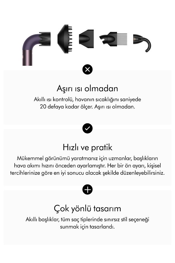 DYSON Supersonic r™ saç kurutma makinesi Kıvırcık+Bukleli (Jasper Plum) - Görsel 4