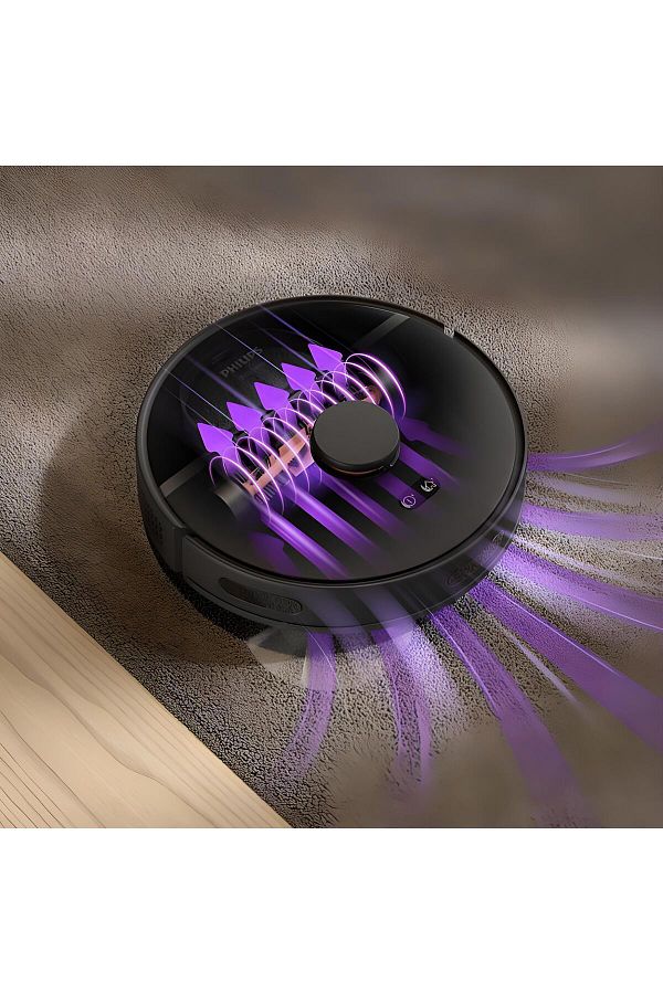 Philips 3000 Serisi Islak Kuru Moplu Siyah Robot Süpürge,4000 PA, Sert Zemin ve Halıya Uygun
