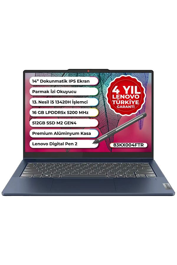 LENOVO Ideapad Slim5 Intel Core I5-13420h 16gb 512gb Ssd Windows 11 Pro 14" Wuxga Dokunmatik 2in1 Kalemli - Görsel 3
