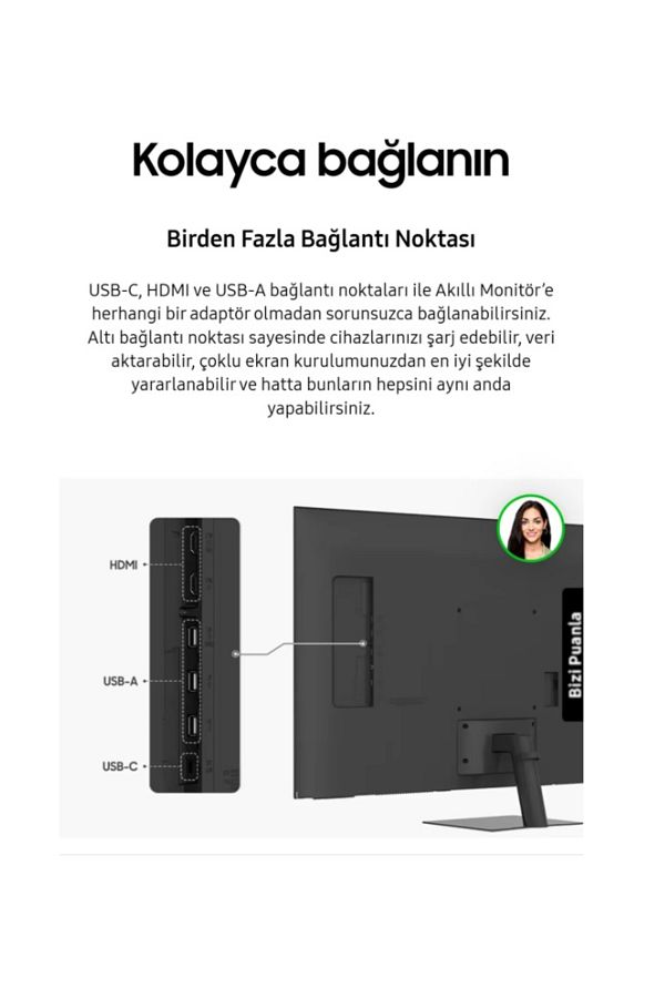 Samsung 4k Uhd Akıllı Tv-monitör 109 Ekran 43" Wi-fi Bağlantı Smart Slim Monitör - Görsel 6