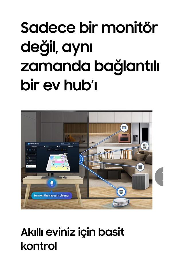 Samsung Kablosuz Wİ-Fİ, Bluetooth USB, 4K UHD (3840x2160) HDR10 SMART-Akıllı Tv Monitör 32inç 80Ekran Beyaz - Görsel 7