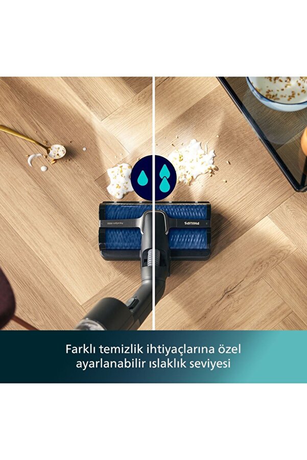 Philips 9000 Serisi AquaTrio Kablosuz Dik Süpürge, Otomatik Temizleme, AquaSpin Başlık, XW9463/11 - Görsel 6