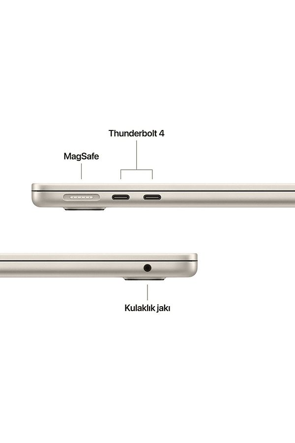 Apple MW103TU/A/MacBook Air/Apple M4 İşlemci (10 Çekirdek CPU-10 Çekirdek GPU)/16GB RAM/512GB SSD/13 - Görsel 6