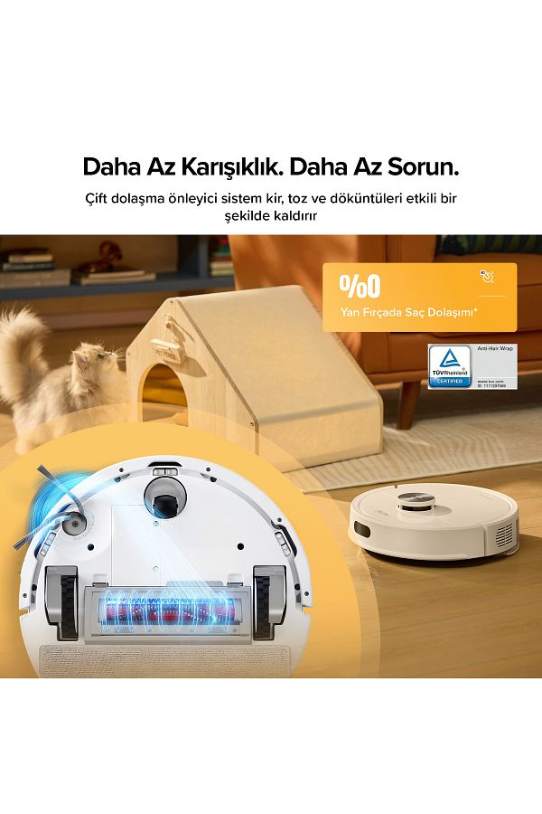 Roborock Q8 Akıllı Robot Süpürge Beyaz 10.000 Pa HyperForce Emiş Gücü - Görsel 3
