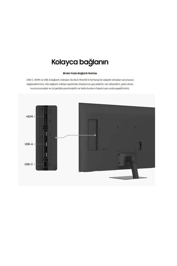 Samsung Akıllı Tv-monitör 109 Ekran 43" Wi-fi Apple Android Kablosuz Görüntü Aktarım-tizen Os Akıcı Arayüz - Görsel 2