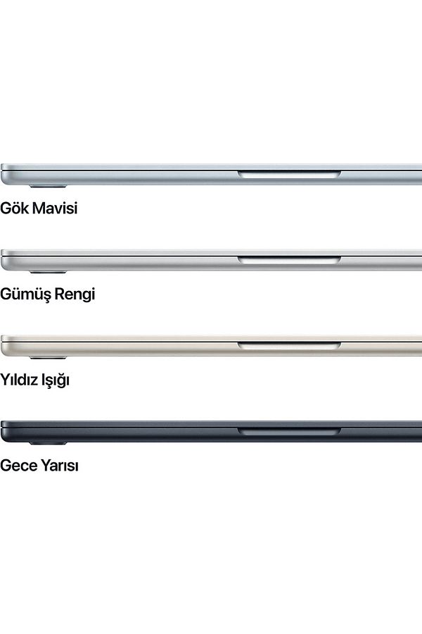 Apple MW103TU/A/MacBook Air/Apple M4 İşlemci (10 Çekirdek CPU-10 Çekirdek GPU)/16GB RAM/512GB SSD/13 - Görsel 3