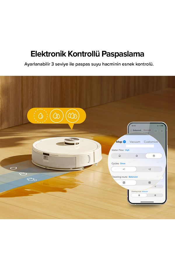 Roborock Q8 Akıllı Robot Süpürge Beyaz 10.000 Pa HyperForce Emiş Gücü - Görsel 9