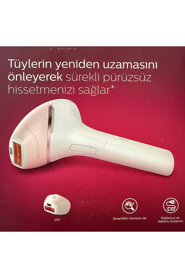 Philips Premium En Hızlı Yüz&Vücut 2 Başlıklı Lazer Epilasyon IPL Tüy Alma Cihazı, Kablolu/Kablosuz Kullanım - Görsel 7