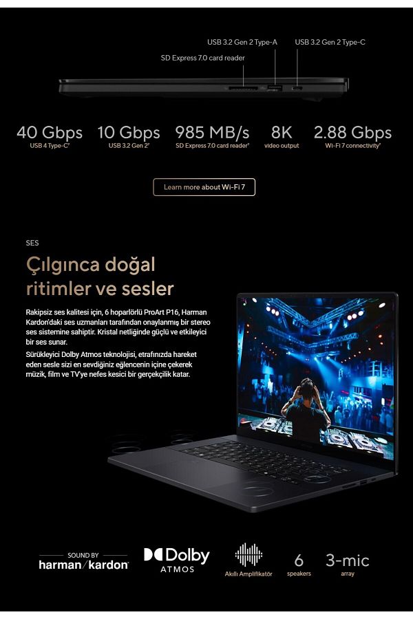 ASUS Yapay Zeka Destekli OLED 4K 16" Ekran Amd Ryzen Ai 9 HX370 64GB Ram 2tb Ssd Nvidia Geforce RTX 4070 - Görsel 3