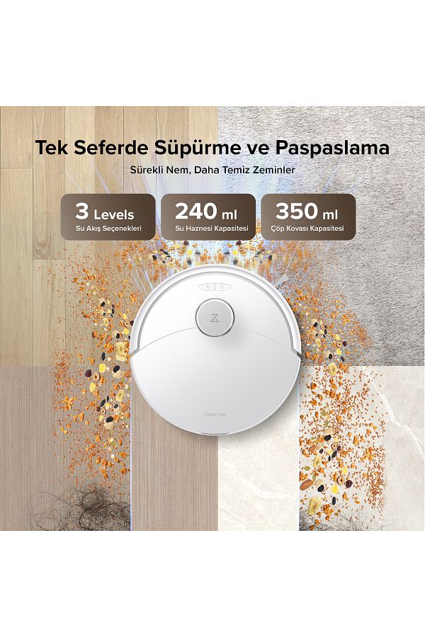 Roborock Q8 Max Pro Plus Akıllı Robot Süpürge Beyaz - Görsel 5